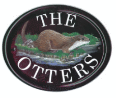 Otter - painted from library book on a large classic cast oval base plaque
