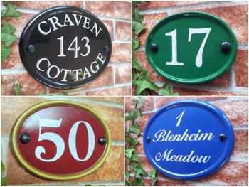 Oval House Signs