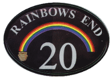Rainbow - we used our imagination on this one - Customer supplied artwork - painted on a New World base plaque