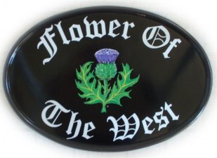Scottish thistle - Painted for a customer in Germany - font is called Old English