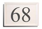 Small white Rectangle Number plaque
