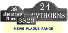 Mews Style House Number and Address plates