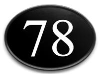 Classic Oval House Number Sign  