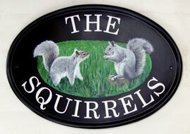 House sign of the month  - painted by House Sign Artist Ivan Brenton - click on the plaque to view it in greater detail and view more examples of custom pictorial house signs