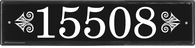 Black house number for USA