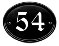Small Classic Oval house number plaque - click here to view its deailed page showing many more examples