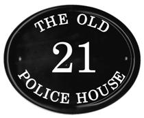 Large Classic Oval House Sign