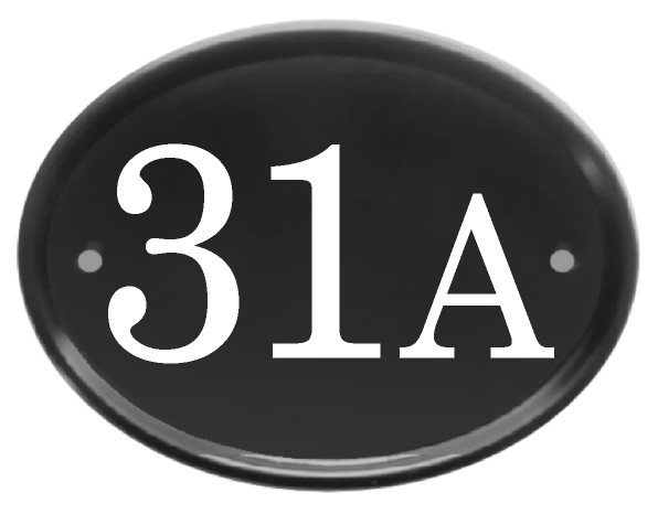 House Number Sign with Suffix