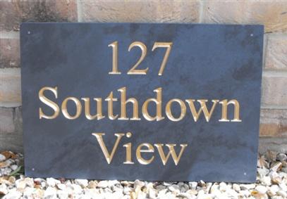 Slate house plaques - 450mm by 300mm