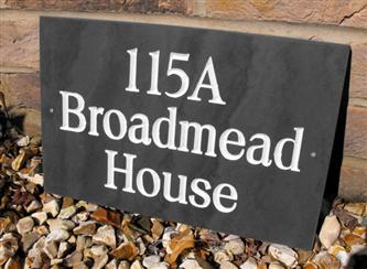 Slate house sign - 300mm by 200mm
