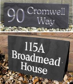 Multi line text and number house signs