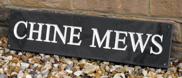 Slate House Signs - 500mm by 125 mm
